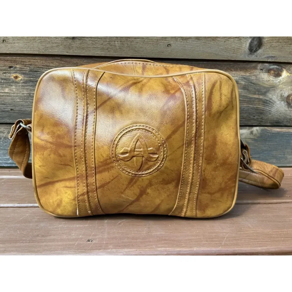 Vintage 1975 American Tourister Tan Shoulder Bag Carry On With Original Tag